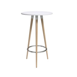 Table snack SCANDINAVE Blanche H100xD60cm