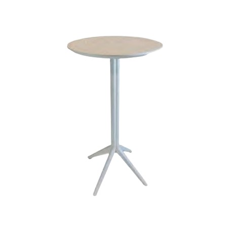 Table snack SKY BAR CARREE 60cm Blanc