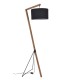 LAMP STAND Black and wood