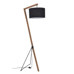 LAMP STAND Black and wood