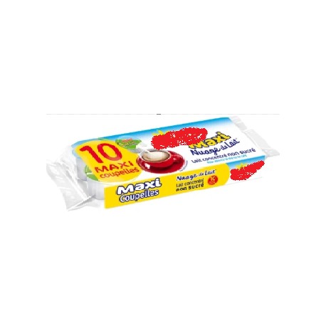 Tablette de 10 Coupelles de lait concentré sans sucre 