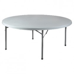 TABLE BASIC RONDE Gris à napper ∅183cm