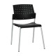 Chaise ARAL Noire Pieds Gris