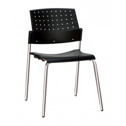 ARAL Chair Black Chrome Legs