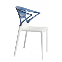 Chaise CAPRICE Blanc/Bleu