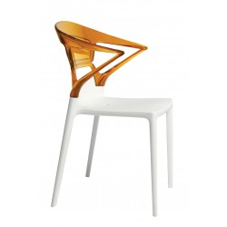CAPRICE Chair White/Orange
