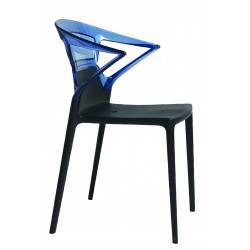 Chaise CAPRICE Noire/Bleu