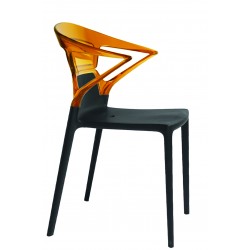 CAPRICE chair Black/Orange