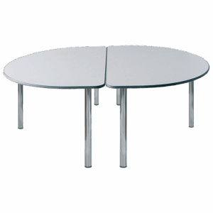 TABLE OVALE Blanc à napper