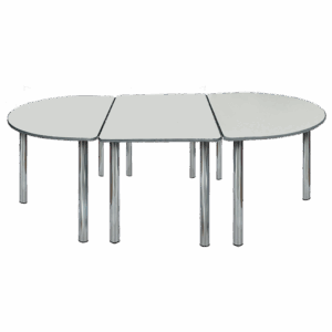 TABLE OVALE Blanc à napper + 1 allonge