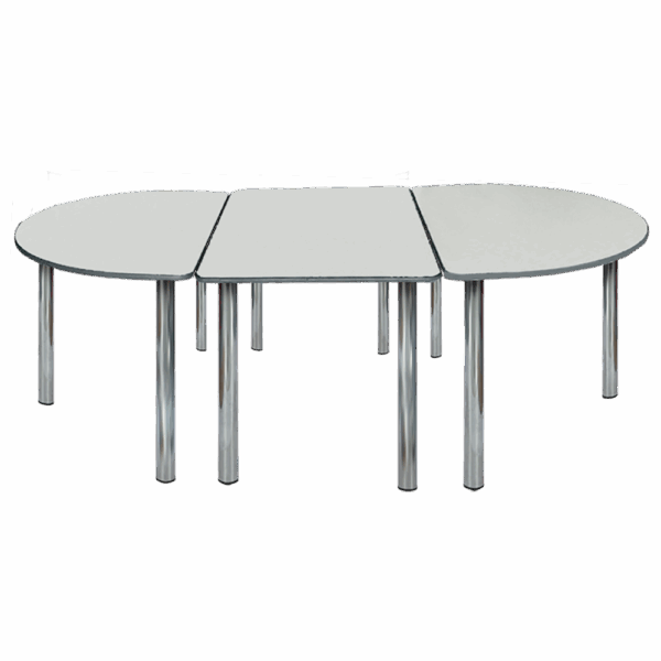 TABLE OVALE Blanc à napper + 1 allonge