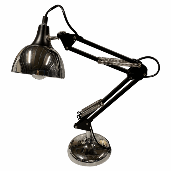 LAMPE DE BUREAU Noir et chrome