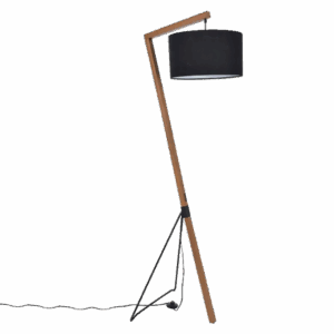 LAMPADAIRE Noir et bois