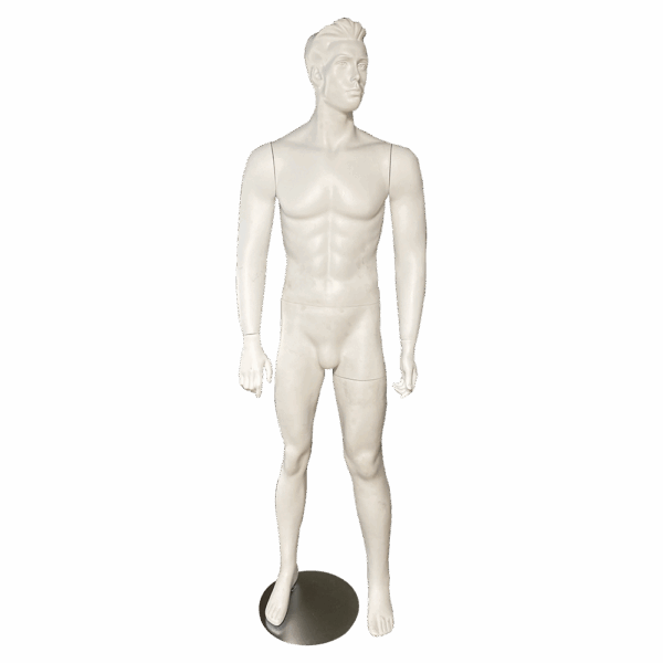 MANNEQUIN HOMME sur socle en verre