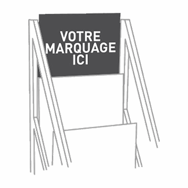 MARQUAGE PERSONNALISE RECTANGLE pour présentoir CYRUS