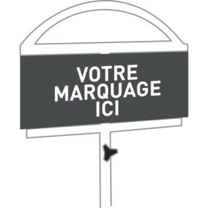 MARQUAGE PERSONNALISE pour porte-enseigne H30cm - L42cm