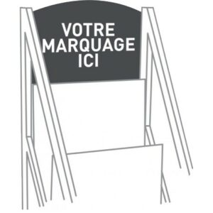 MARQUAGE PERSONNALISE RECTANGLE + ARRONDI pour présentoir CYRUS