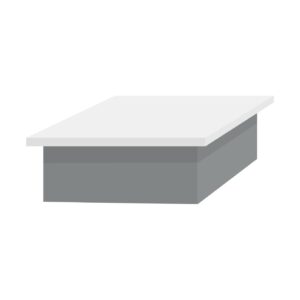 PODIUM H25cm Plateau Blanc/Corps Gris