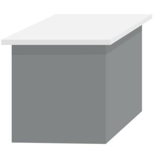 PODIUM H60cm Blanc/Gris