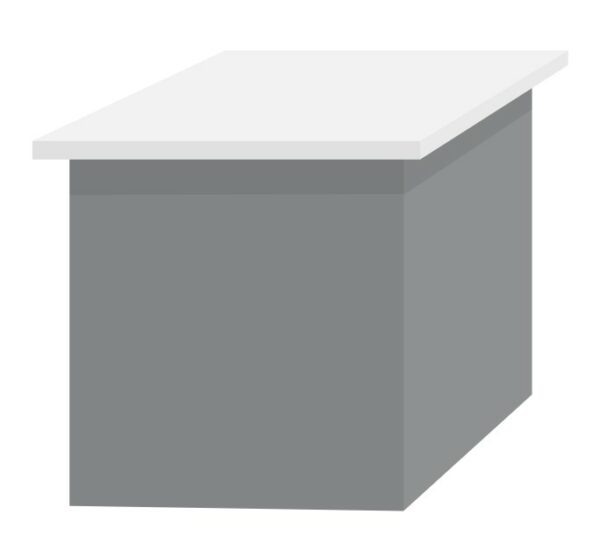 PODIUM H60cm Blanc/Gris