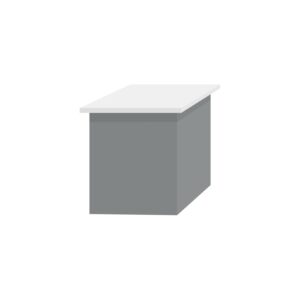 PODIUM H80cm Plateau Blanc/Corps Gris