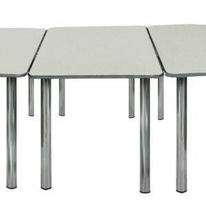 TABLE OVALE Blanc à napper + 2 allonges